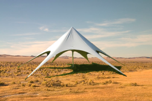 A tent in the Nevada Desert
